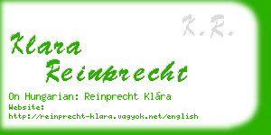 klara reinprecht business card