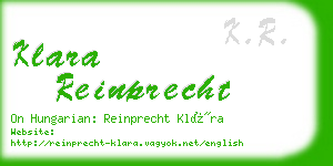 klara reinprecht business card